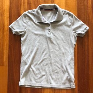 Set of 6 grey French Toast School Uniform Cotton Knit Polos size 14/16 Big Girl